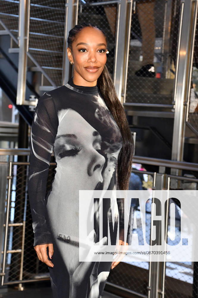 NEW YORK, NY- OCTOBER 22: Naomi Ackie at the Empire State Building promoting the release of DC Studios Clayface on October 22, 2026 in New York City.
