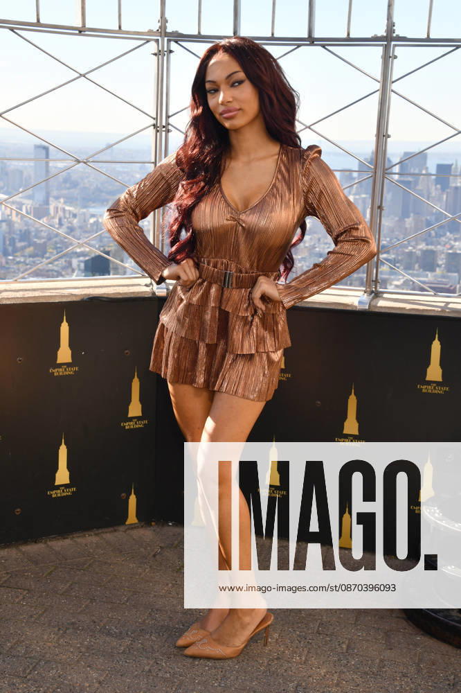 NEW YORK, NY- OCTOBER 22: Bella Palk at the Empire State Building promoting the Premiere of Hulu s New Reality Competition Series, The Mob on October 22, 2026 in New York City.