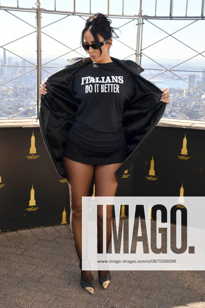 NEW YORK, NY- OCTOBER 22: Maria Georgas at the Empire State Building promoting the Premiere of Hulu s New Reality Competition Series, The Mob on October 22, 2026 in New York City.