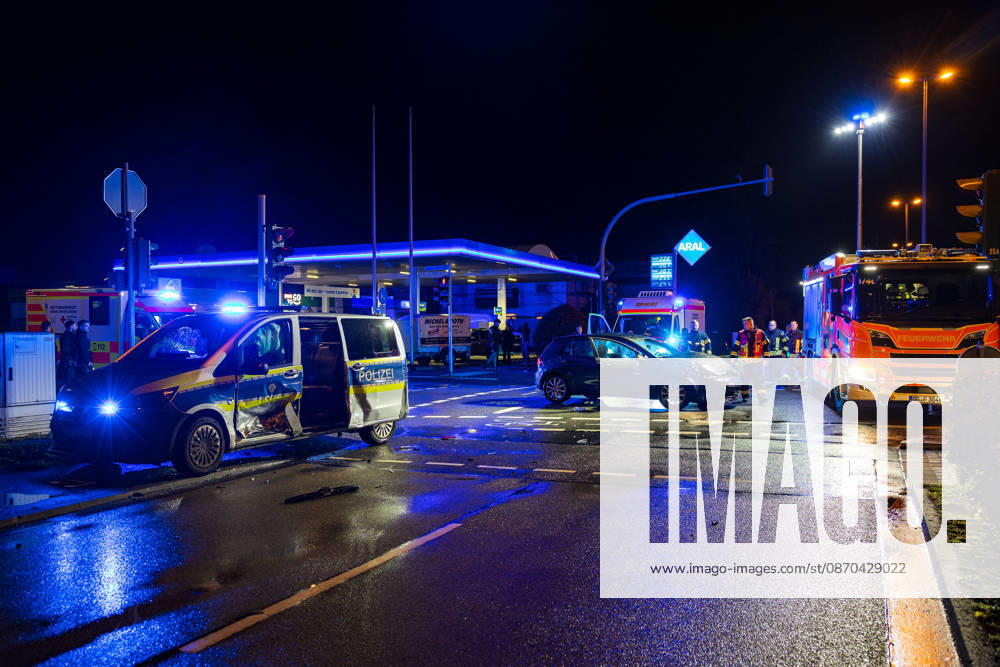 Patrol Car and VW Golf Collide; Two People Suffered Minor Injuries O