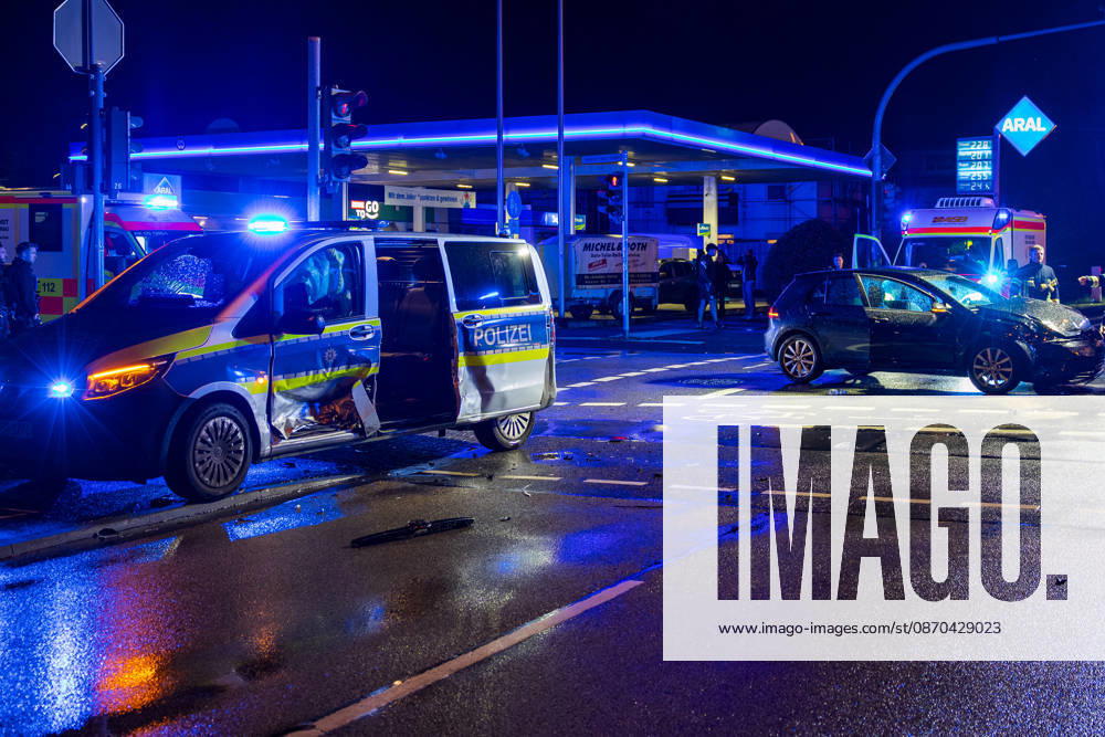 Patrol Car and VW Golf Collide; Two People Suffered Minor Injuries O