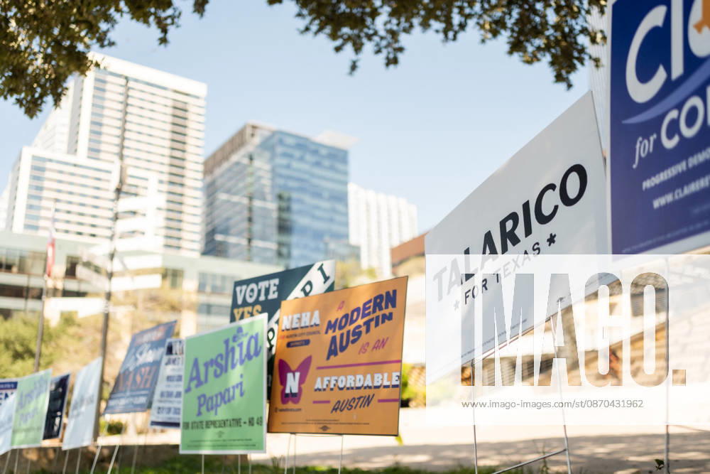 Midterm polling location Illustration - Austin AJ This photo is an illustration of polling location with posters of the differents candidates during the early voting in Texas for the midterm elections in Austin, Texas, United States (USA) on October 22, 2026. Democrat James Talarico is facing Republican and Texas Attorney General Ken Paxton in a race for one of Texas s US Senate seats. No Democrat has won statewide office in the conservative southern state since 1994, and Donald Trump carried Texas by nearly 14 percentage points in the 2024 presidential election. Photo by Alexis Jumeau ABACAPRESS.COM Austin Texas