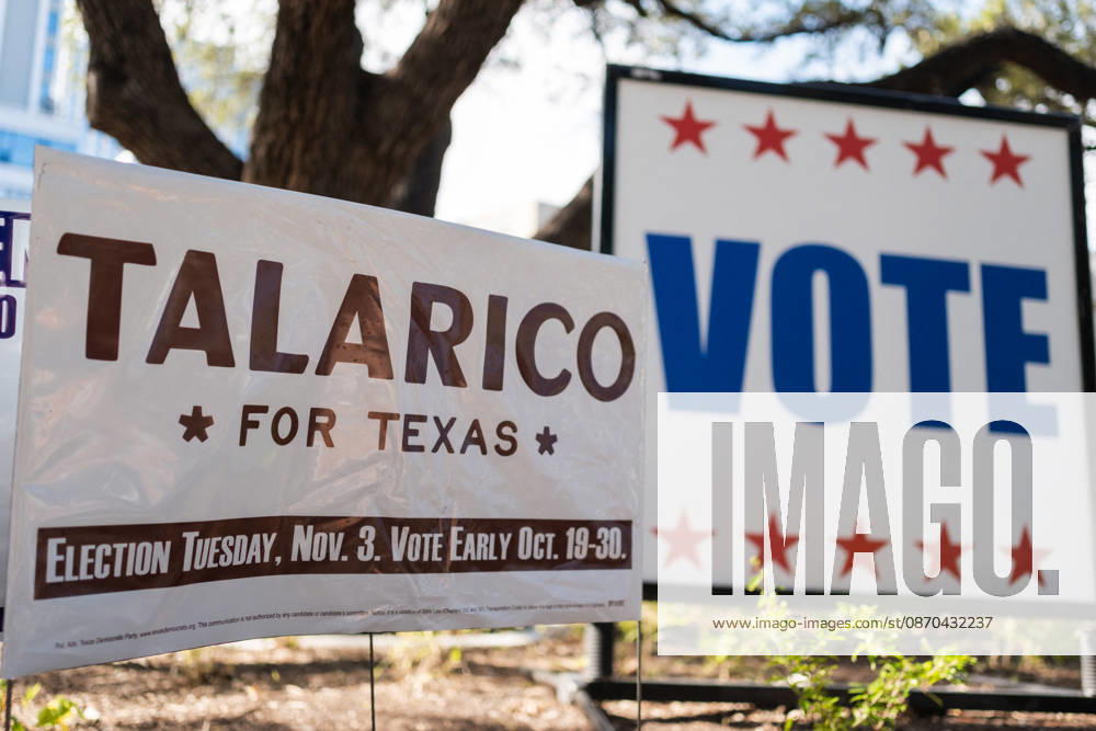 Midterm polling location Illustration - Austin AJ This photo is an illustration of polling location with posters of the differents candidates during the early voting in Texas for the midterm elections in Austin, Texas, United States (USA) on October 22, 2026. Democrat James Talarico is facing Republican and Texas Attorney General Ken Paxton in a race for one of Texas s US Senate seats. No Democrat has won statewide office in the conservative southern state since 1994, and Donald Trump carried Texas by nearly 14 percentage points in the 2024 presidential election. Photo by Alexis Jumeau ABACAPRESS.COM Austin Texas