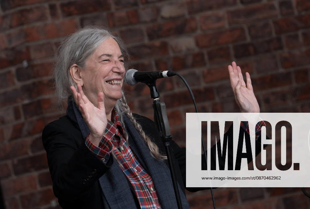 Patti Smith receives a tribute ahead of the 2026 Princess of Asturias Awards at the Fabrica de Armas cultural center in Oviedo on October 22, 2026, Oviedo, Spain