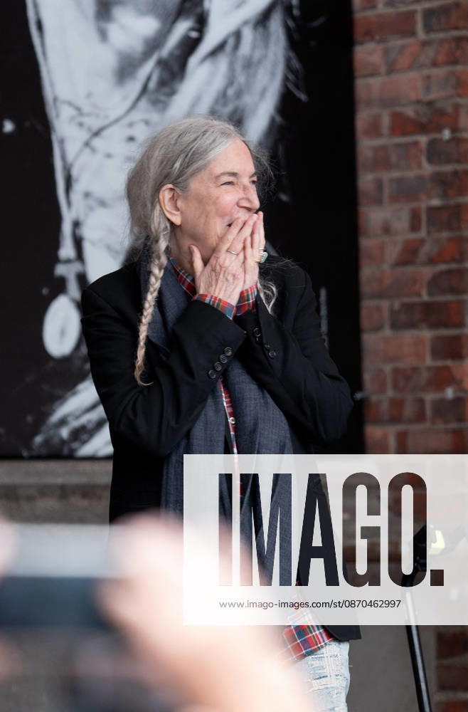 Patti Smith receives a tribute ahead of the 2026 Princess of Asturias Awards at the Fabrica de Armas cultural center in Oviedo on October 22, 2026, Oviedo, Spain