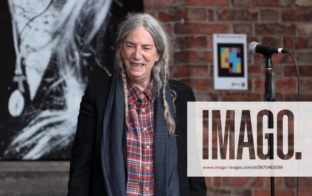 Patti Smith receives a tribute ahead of the 2026 Princess of Asturias Awards at the Fabrica de Armas cultural center in Oviedo on October 22, 2026, Oviedo, Spain