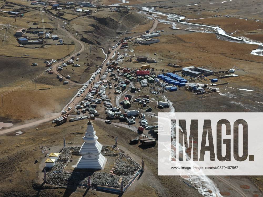 (261023) -- LHASA, Oct. 23, 2026 -- An aerial drone photo taken on Oct. 23, 2026 shows emergency tents at an earthquake-hit village in Maru Township of Baqen County, Nagqu City, southwest China s Xizang Autonomous Region. Sixteen people were killed and 65 others injured after a 7.0-magnitude earthquake struck Baqen County of Nagqu City in southwest China s Xizang Autonomous Region at 10:33 p.m. Thursday, the city s earthquake relief headquarters said on Friday. The Ministry of Emergency Management and authorities in Xizang have mobilized resources for rescue and relief operations. ) (SpotNews) CHINA-XIZANG-NAGQU-EARTHQUAKE-RESCUE AND RELIEF (CN) PurbuxTsering