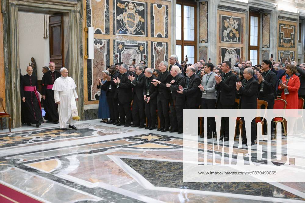 ITALY - REL - POPE LEO XIV RECEIVES IN PRIVATE AUDIENCE THE PARTICIPANTS IN THE INTERNATIONAL CONGRESS SPONSORED BY THE PONTIFICAL GREGORIAN UNIVERSITY October 23, 2026 Italy, Rome, Vatican October 23, 2026 Pope Leo XIV receives in a private audience the participants in the International Congress sponsored by the Pontifical Gregorian University - NO BOOKS