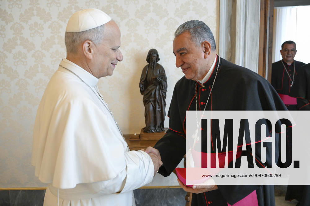 ITALY- REL VATICAN -POPE LEO XVI DURING A PRIVATE AUDIENCE WITH BISHOPS OF PANAMA ON PRIVATE VISIT AS PART OF THEIR AD LIMINA APOSTOLORUM October 23, 2026 ITALY REL - Vatican, October 23, 2026 Pope Leo XIV receives the bishops of Panama on a private visit as part of their Ad Limina Apostolorum visit - NO BOOKS