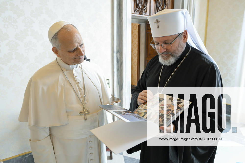 ITALY - REL - POPE LEO XIV RECEIVES IN PRIVATE AUDIENCE HIS BEATITUDE SVIATOSLAV SHEVCHUK, MAJOR ARCHBISHOP OF KYIV- HALYC October 23, 2026 Italy, Rome, Vatican October 23, 2026 October 23, 2026 Pope Leo XIV receives in audience His Beatitude Sviatoslav Shevchuk, Major Archbishop of Kyiv-Halyc - NO BOOKS