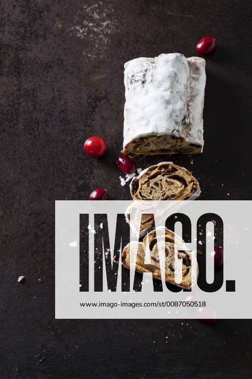 Sliced Christmas Stollen with icing sugar CSF28492