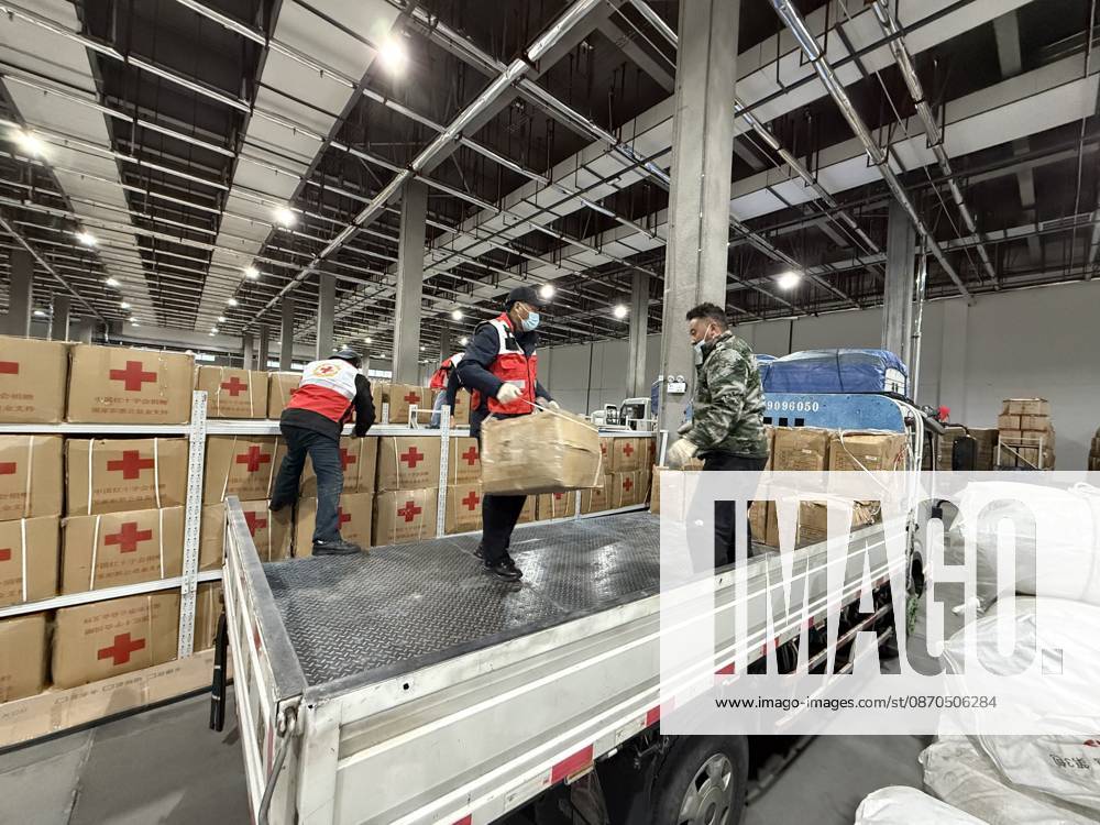 (261023) -- LHASA, Oct. 23, 2026 () -- Staff members transfer relief supplies in Lhasa, southwest China s Xizang Autonomous Region, Oct. 23, 2026. A 7.0-magnitude earthquake struck Baqen County of Nagqu City in southwest China s Xizang Autonomous Region, at 10:33 p.m. Thursday (Beijing Time), according to the China Earthquake Networks Center (CENC). The Red Cross Society of China has dispatched a working team to the disaster-hit area to guide local relief efforts. It has also allocated 3,800 sets of supplies, including family relief kits, hygiene kits, heaters, tents, jackets, folding beds and quilts. () (SpotNews) CHINA-XIZANG-LHASA-RED CROSS-RELIEF SUPPLIES (CN) Xinhua
