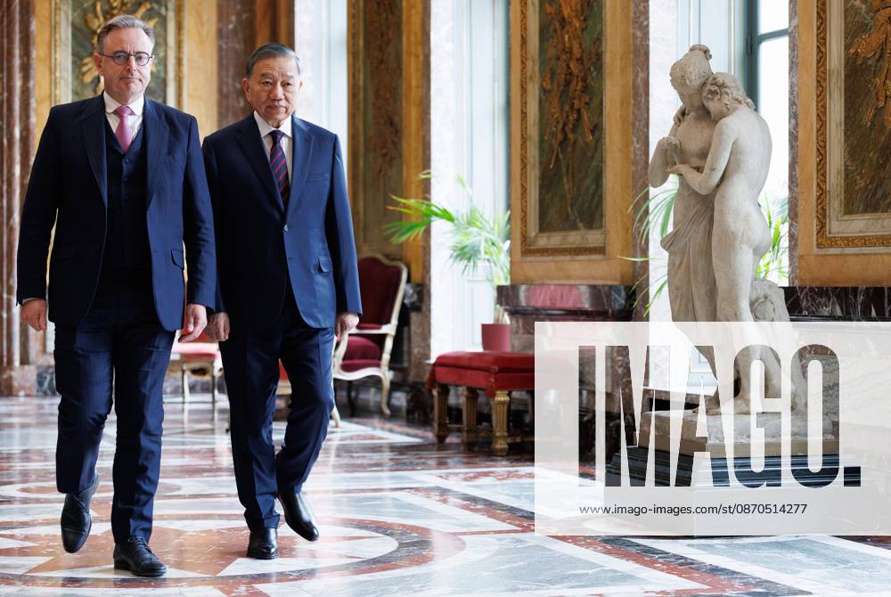 Belgian PM Receives To Lam President Of Vietnam BRUSSELS, BELGIUM - OCTOBER 23 : His Excellency To Lam President Of Vietnam pictured with Bart De Wever, (N-VA) Prime Minister of Federal Government of Belgium during their meeting in the Egmont Palace on October 23, 2026 in BRUSSELS, Belgium, 23 10 2026 BRUSSELS Belgium