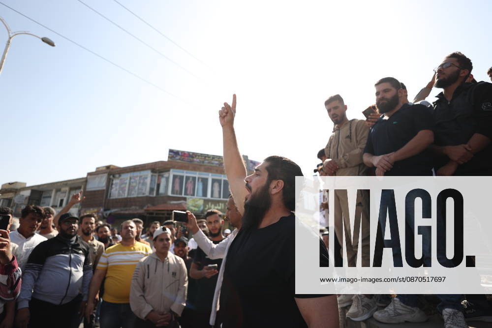 Protest against Israel’s ongoing attacks and violations in Syria QUNEITRA, SYRIA - OCTOBER 23: Syrians gather to protest the Israeli army’s attacks, raids and violations on border areas in Quneitra, Syria on October 23, 2026. Izz Aldien Alqasem Anadolu Quneitra Syria. Editorial use only. Please get in touch for any other usage.