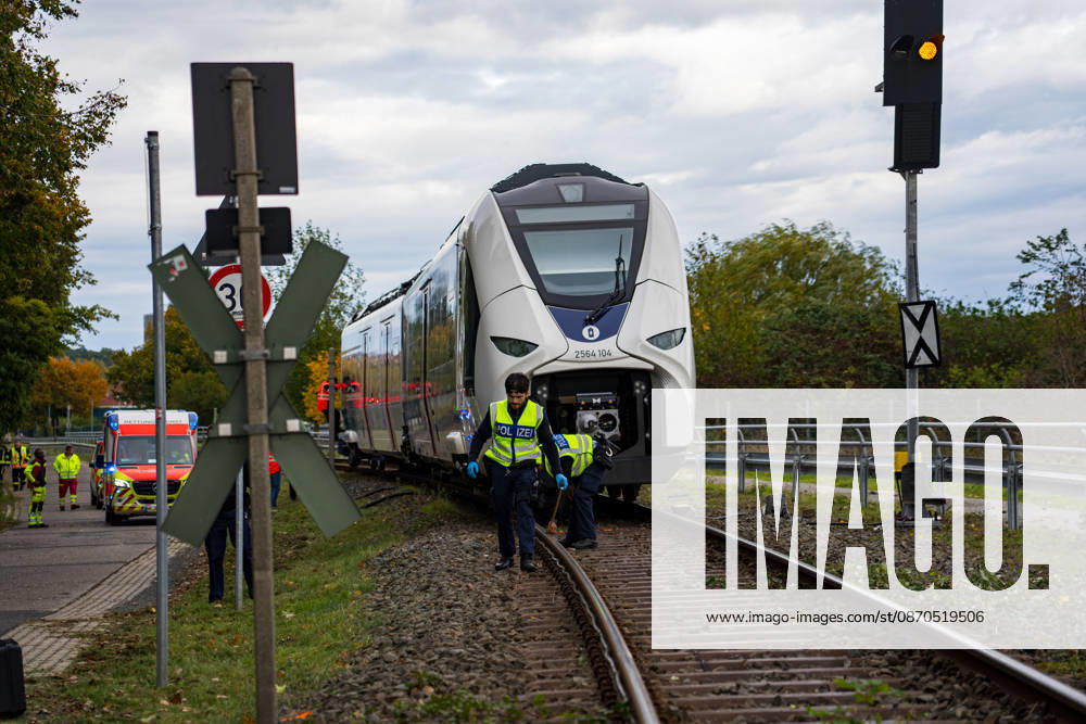 Car collides with train Car collides with train Fritzlar railroad crossing Pappelallee Hesse Germany