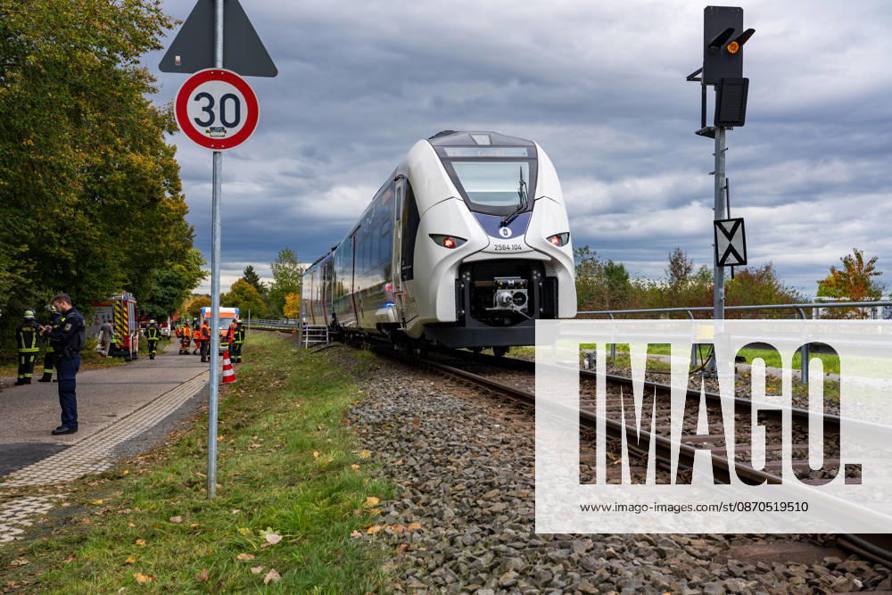 Car collides with train Car collides with train Fritzlar railroad crossing Pappelallee Hesse Germany