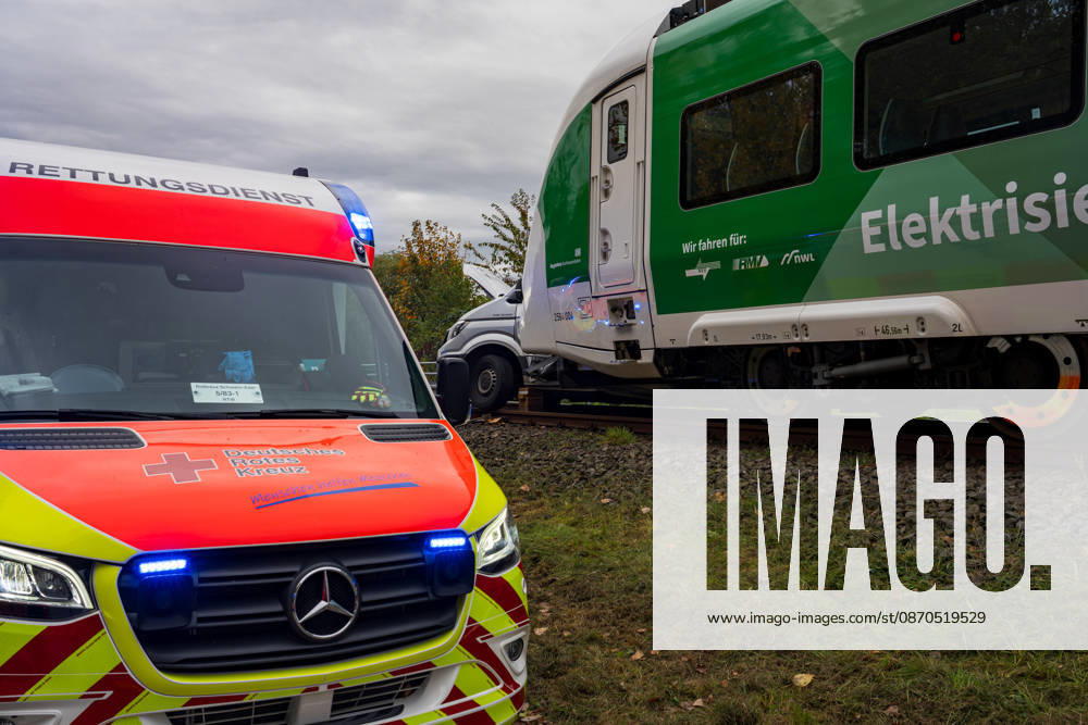 Car collides with train Car collides with train Fritzlar railroad crossing Pappelallee Hesse Germany