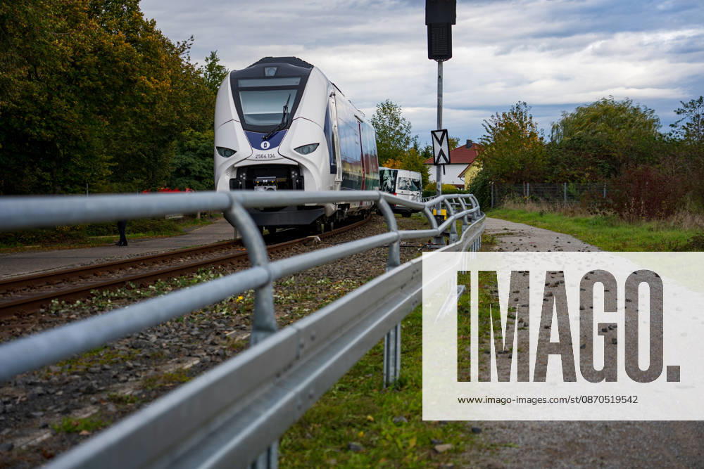 Car collides with train Car collides with train Fritzlar railroad crossing Pappelallee Hesse Germany