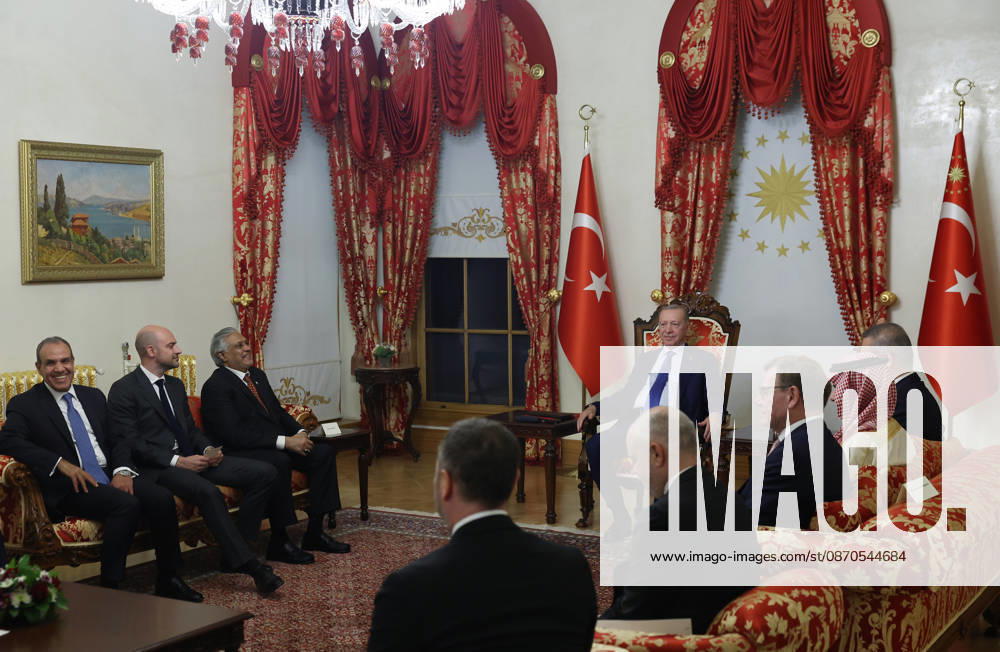 Turkish President Recep Tayyip Erdogan in Istanbul ISTANBUL, TURKIYE - OCTOBER 23: (---- - MANDATORY CREDIT - TURKISH PRESIDENCY MURAT KULA HANDOUT - NO MARKETING NO ADVERTISING CAMPAIGNS - DISTRIBUTED AS A SERVICE TO CLIENTS----) Turkish President Recep Tayyip Erdogan receives foreign ministers visiting Turkiye for the R4+E3 Foreign Ministers Meetings, bringing together the R4 countries (Turkiye, Egypt, Pakistan and Saudi Arabia), the E3 countries (the United Kingdom, Germany and France), and Italy, in Istanbul, Turkiye, on October 23, 2026. Turkish Presidency Murat Kula Handout Anadolu Istanbul Turkey. Editorial use only. Please get in touch for any other usage.