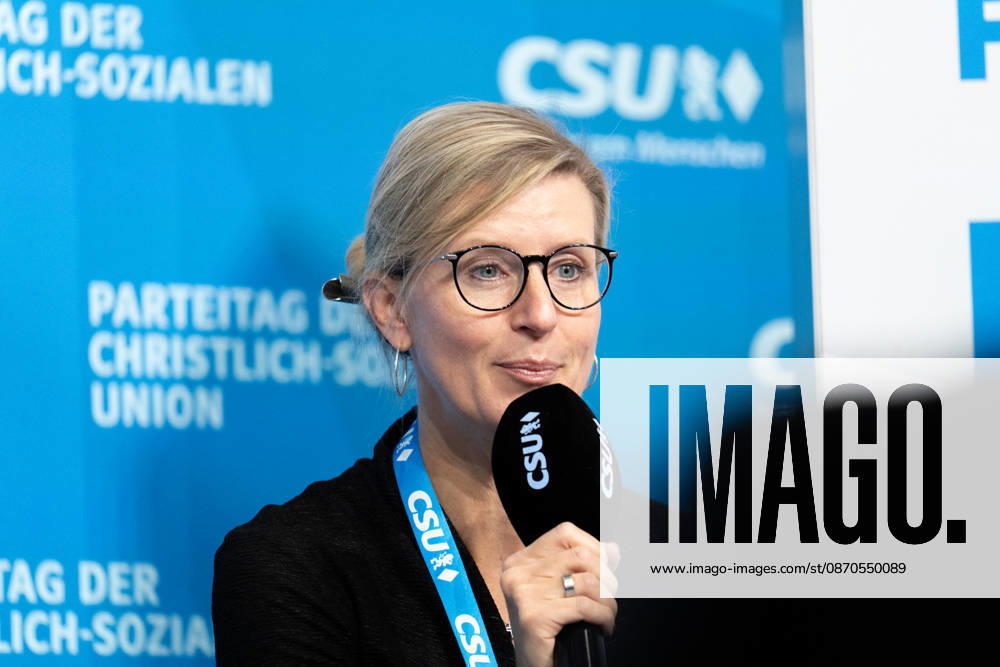 The 2026 Party Convention of the CSU (Christian Social Union) at Messe München. Forum: LOCAL POLITICS, STRONG COMMUNITIES. A BRIGHT FUTURE. Katrin Albsteiger (Mayor of NEU-ULM)