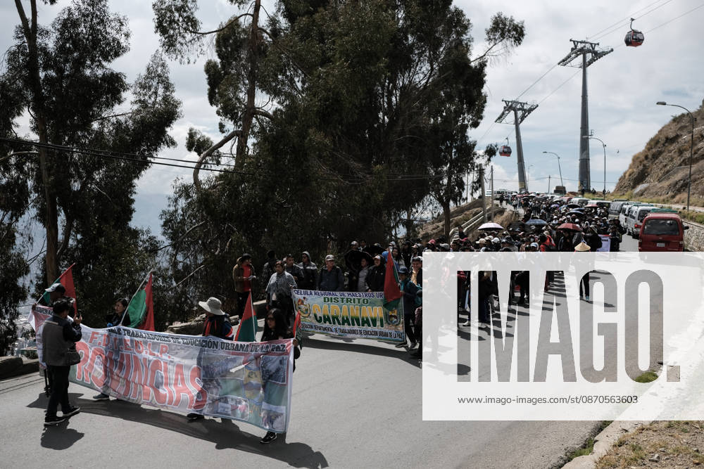Bolivian teachers march amid the state of emergency in Bolivia LA PAZ, BOLIVIA - OCTOBER 23: Thousands of teachers descend upon the city of La Paz in a protest march against the government, amid a state of emergency in La Paz, Bolivia, on October 23, 2026. The Urban Teachers Union is holding a 24-hour nationwide strike this Friday to press a series of demands upon the national government. In La Paz, Cochabamba, Chuquisaca, and Santa Cruz, teachers are staging marches and protests, despite the state of emergency currently in effect in the country. Jorge Mateo Romay Salinas Anadolu La paz Bolivia. Editorial use only. Please get in touch for any other usage.