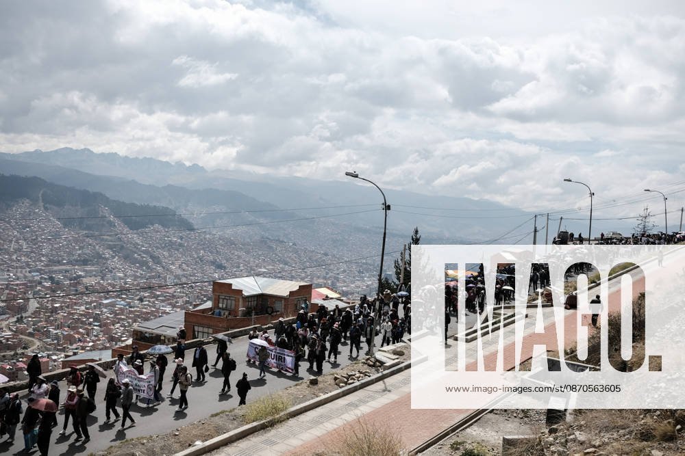 Bolivian teachers march amid the state of emergency in Bolivia LA PAZ, BOLIVIA - OCTOBER 23: Thousands of teachers descend upon the city of La Paz in a protest march against the government, amid a state of emergency in La Paz, Bolivia, on October 23, 2026. The Urban Teachers Union is holding a 24-hour nationwide strike this Friday to press a series of demands upon the national government. In La Paz, Cochabamba, Chuquisaca, and Santa Cruz, teachers are staging marches and protests, despite the state of emergency currently in effect in the country. Jorge Mateo Romay Salinas Anadolu La paz Bolivia. Editorial use only. Please get in touch for any other usage.