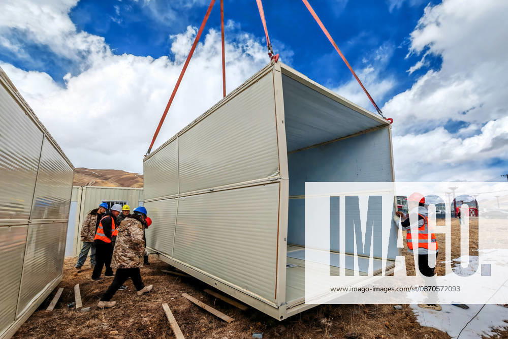 Mobile prefabricated houses with better insulation properties are installed at a relocation site on October 24, 2026 in Nagqu, Xizang Autonomous Region of China. A 7.0-magnitude earthquake struck Baqing County in Nagqu City on October 22, killing 16 people and injuring 76, according to local authorities.