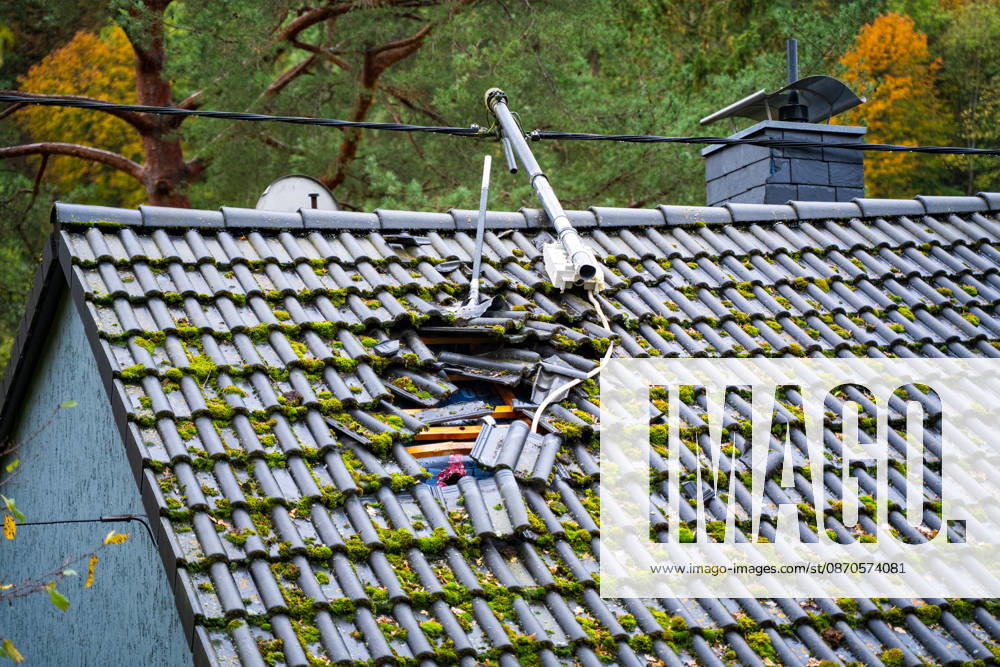 Severe Storms in Rhineland-Palatinate: Storm Uproots Trees and Damages Houses During the night of October 24, 2026, str