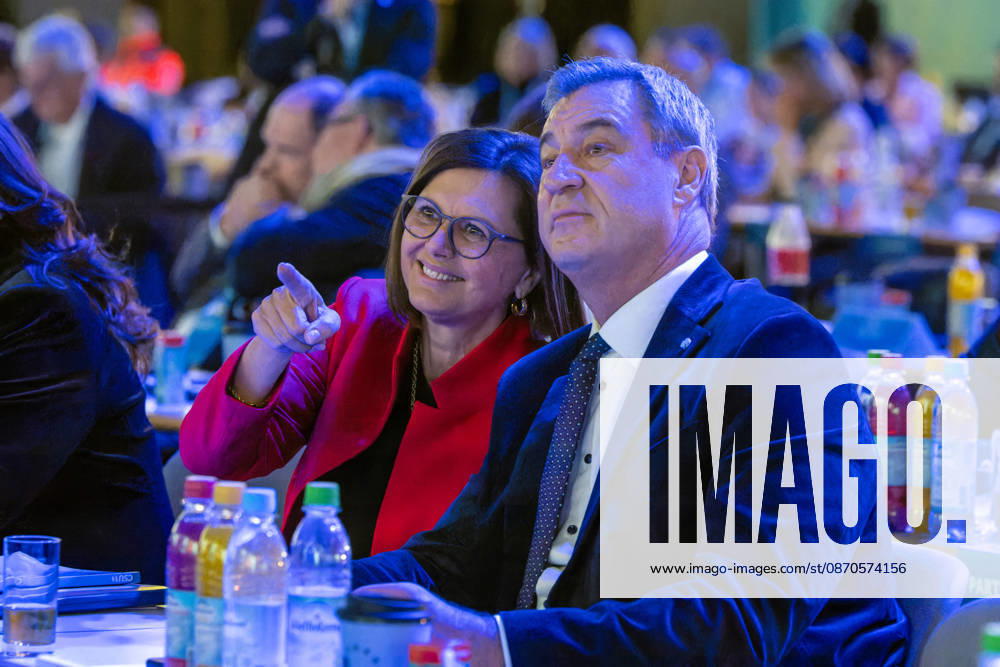 Ilse Aigner, CSU, with Markus Söder, CSU, Bavarian Minister-President, at the CSU Party Convention, Munich Exhibition Halls, Munich