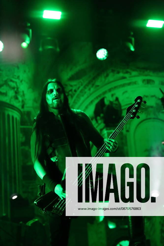 Victor Brandt of the band Dimmu Borgir at a concert at the Columbiahalle in Berlin, October 23, 2026 Behemoth Dimmu Borgir Concert Berlin