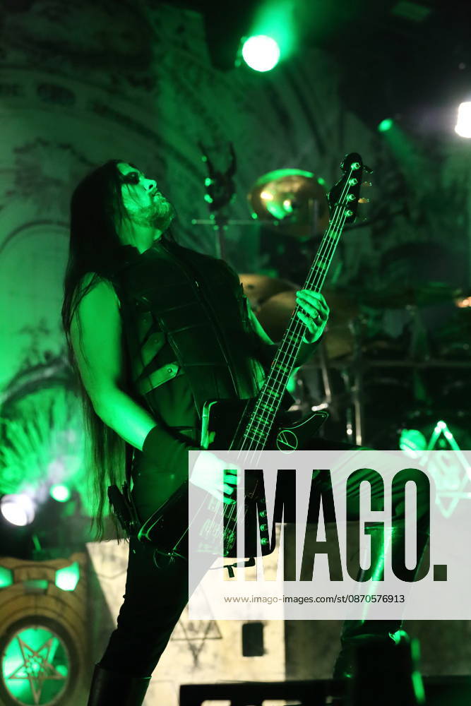 Victor Brandt of the band Dimmu Borgir at a concert at the Columbiahalle in Berlin, October 23, 2026 Behemoth Dimmu Borgir Concert Berlin