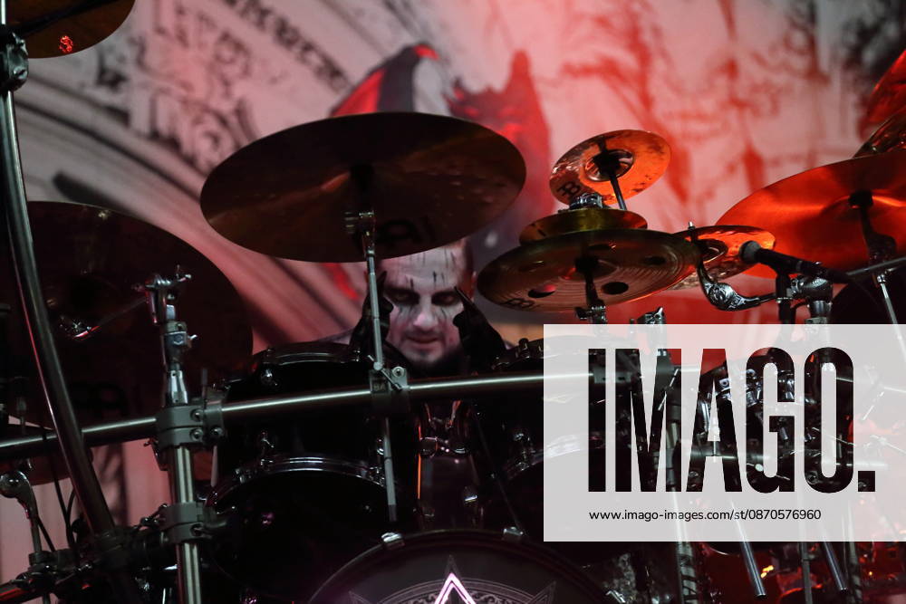 Dariusz Daray Brzozowski of the band Dimmu Borgir at a concert at the Columbiahalle in Berlin, October 23, 2026 Behemoth Dimmu Borgir Concert Berlin