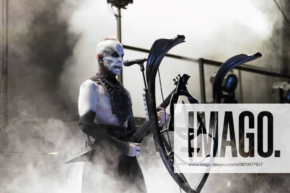 Adam Michal Nergal Darski of the band Behemoth at a concert at the Columbiahalle in Berlin, October 23, 2026 Behemoth Dimmu Borgir Concert Berlin