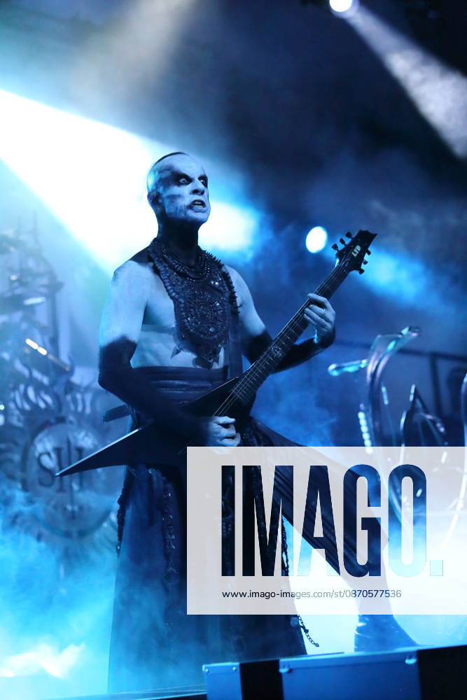 Adam Michal Nergal Darski of the band Behemoth at a concert at the Columbiahalle in Berlin, October 23, 2026 Behemoth Dimmu Borgir Concert Berlin