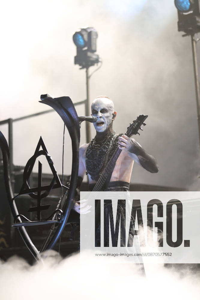 Adam Michal Nergal Darski of the band Behemoth at a concert at the Columbiahalle in Berlin, October 23, 2026 Behemoth Dimmu Borgir Concert Berlin
