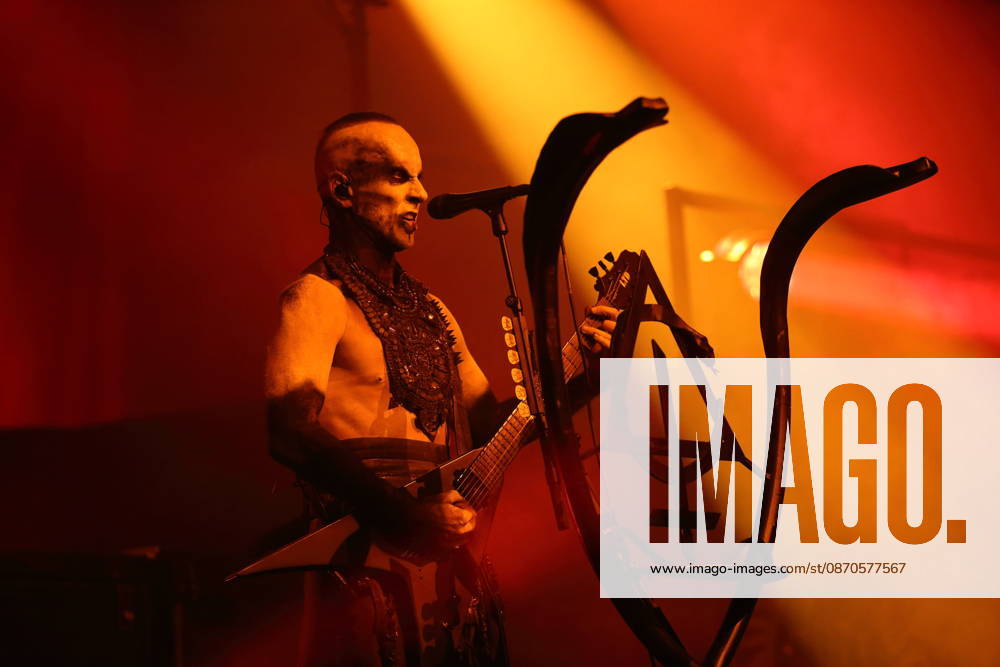 Adam Michal Nergal Darski of the band Behemoth at a concert at the Columbiahalle in Berlin, October 23, 2026 Behemoth Dimmu Borgir Concert Berlin