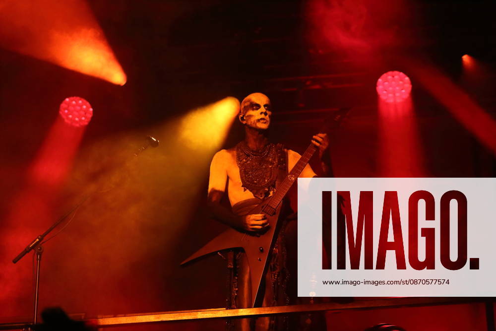 Adam Michal Nergal Darski of the band Behemoth at a concert at the Columbiahalle in Berlin, October 23, 2026 Behemoth Dimmu Borgir Concert Berlin