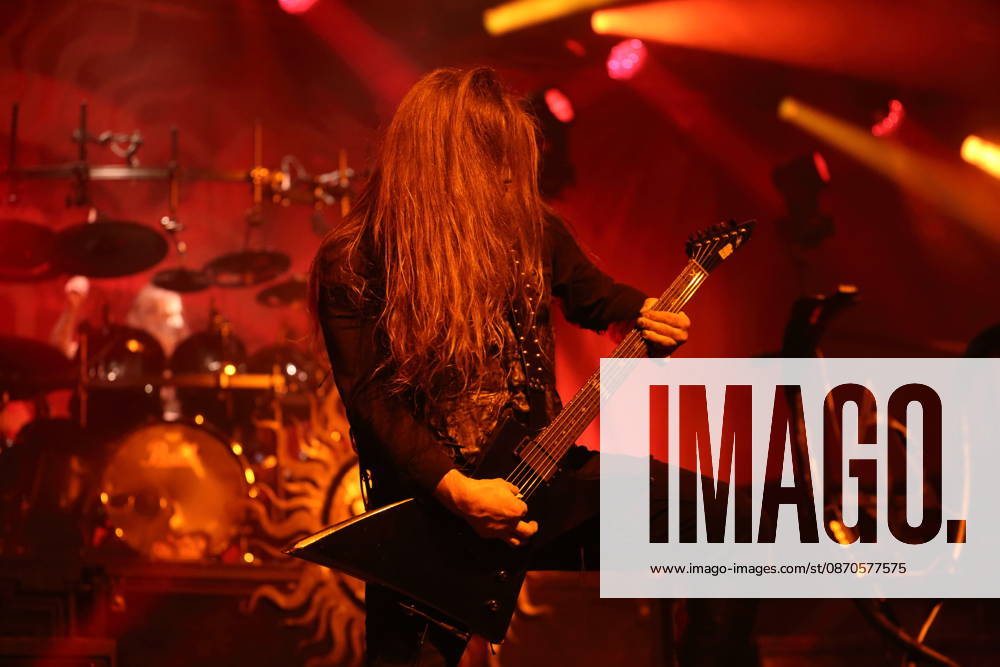 Patryk Dominik Seth Sztyber of the band Behemoth at a concert at the Columbiahalle in Berlin, October 23, 2026 Behemoth Dimmu Borgir Concert Berlin