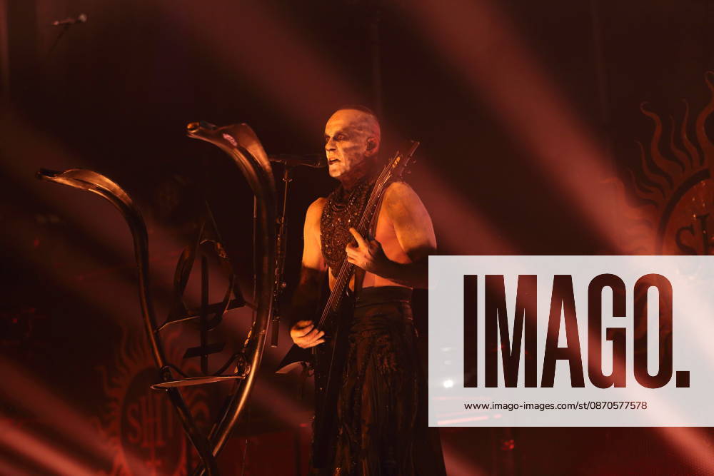 Adam Michal Nergal Darski of the band Behemoth at a concert at the Columbiahalle in Berlin, October 23, 2026 Behemoth Dimmu Borgir Concert Berlin