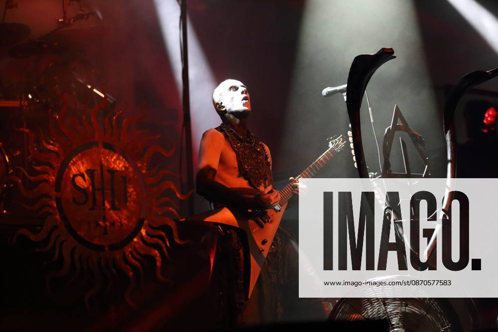 Adam Michal Nergal Darski of the band Behemoth at a concert at the Columbiahalle in Berlin, October 23, 2026 Behemoth Dimmu Borgir Concert Berlin