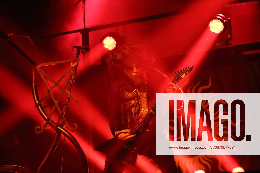 Patryk Dominik Seth Sztyber of the band Behemoth at a concert at the Columbiahalle in Berlin, October 23, 2026 Behemoth Dimmu Borgir Concert Berlin