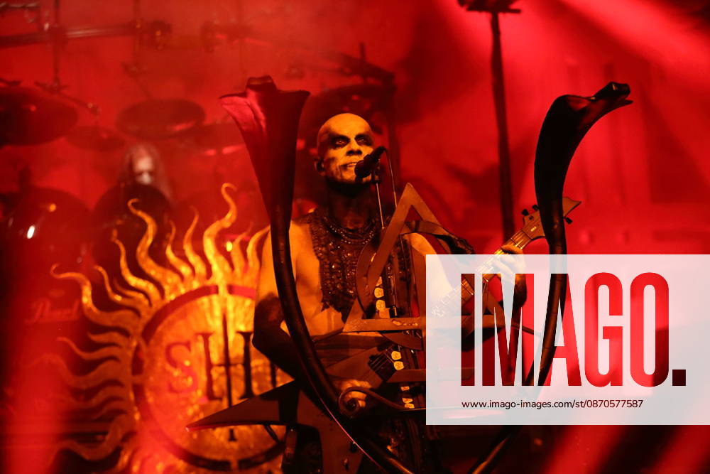 Adam Michal Nergal Darski of the band Behemoth at a concert at the Columbiahalle in Berlin, October 23, 2026 Behemoth Dimmu Borgir Concert Berlin