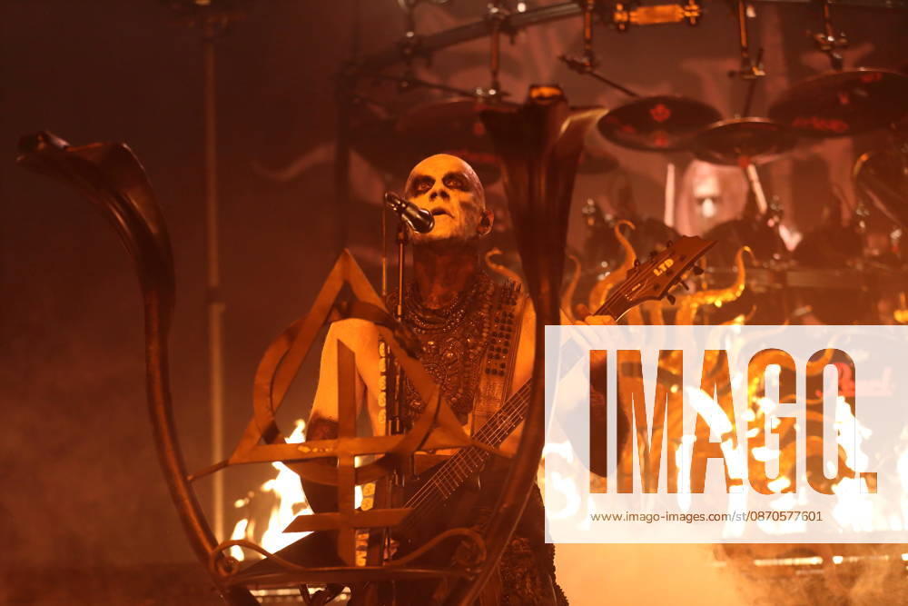 Adam Michal Nergal Darski of the band Behemoth at a concert at the Columbiahalle in Berlin, October 23, 2026 Behemoth Dimmu Borgir Concert Berlin
