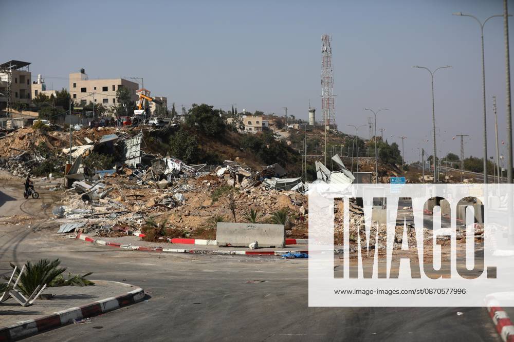 Palestinian homes in the ??Hebron destroyed following a clash at a checkpoint HEBRON, WEST BANK, PALESTINE - OCTOBER 24: A general view of the rubble of Palestinian homes and structures demolished by Israeli army heavy machinery in the Farsh Al Hawa area of Hebron, West Bank, Palestine on Saturday, October 24, 2026. The demolitions followed a deadly shootout at the local checkpoint involving two Palestinians and two Israeli soldiers, leading to a total lockdown of Hebron and surrounding communities. Wisam Hashlamoun Anadolu Hebron West Bank. Editorial use only. Please get in touch for any other usage.