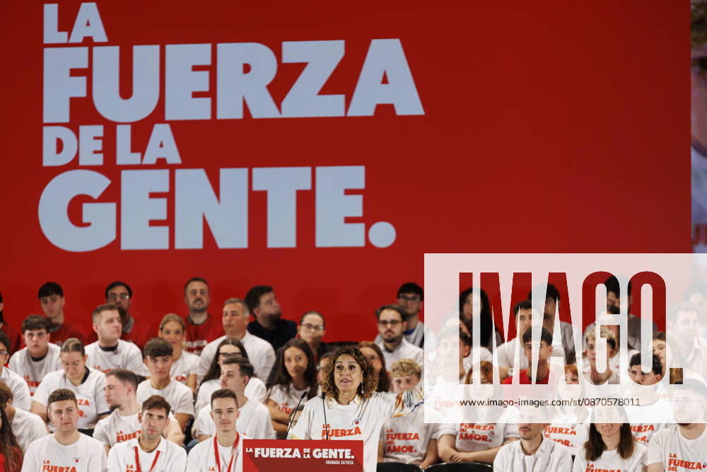 Sánchez heads his second pre-campaign event in Andalusia, this time in Granada. Photo of the PSOE’s deputy secretary-general and secretary-general of the PSOE in Andalusia, María Jesús Montero, at a pre-campaign event at the Granada Convention and Exhibition Center October 24 in Granada, Andalusia, Spain The event was also attended by the Secretary-General of the PSOE and Prime Minister, Pedro Sánchez, as well as the Secretary-General of the PSOE in Granada and the party’s Senate candidate for that province, Pedro Fernández October 24, 2026 Álex Cá Granada, Granada, Spain