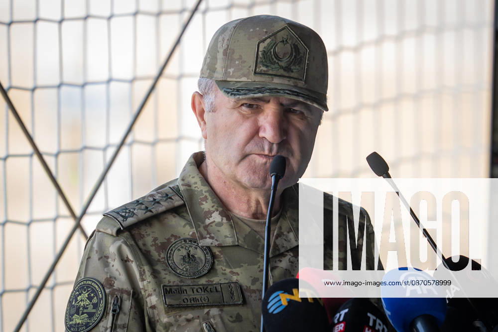 Best International Military Drone Team Competition in Ankara ANKARA, TURKIYE - OCTOBER 24: Commander of the Turkish Land Forces, General Metin Tokel gives a speech during the Best International Military Drone Team Competition (BIMDTC-2026), organized by the Turkish Land Forces Command, at Martyr Army Pilot First Lieutenant Gurcan Ulucan Square in Sincan Temelli, in Ankara, Turkiye on October 24, 2026. Ahmet Serdar Eser Anadolu Ankara Turkey. Editorial use only. Please get in touch for any other usage.