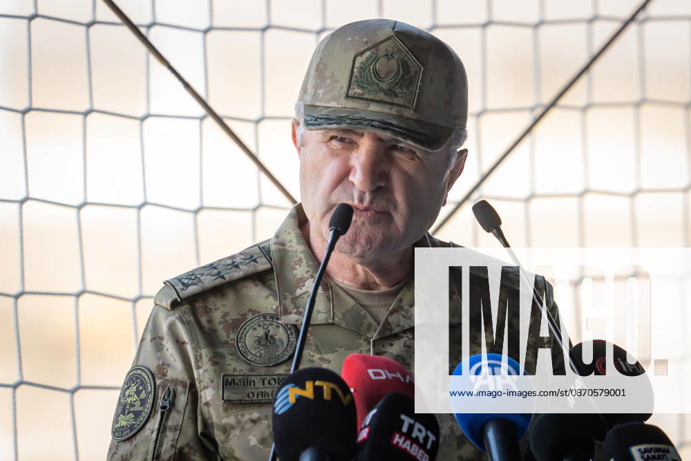 Best International Military Drone Team Competition in Ankara ANKARA, TURKIYE - OCTOBER 24: Commander of the Turkish Land Forces, General Metin Tokel gives a speech during the Best International Military Drone Team Competition (BIMDTC-2026), organized by the Turkish Land Forces Command, at Martyr Army Pilot First Lieutenant Gurcan Ulucan Square in Sincan Temelli, in Ankara, Turkiye on October 24, 2026. Ahmet Serdar Eser Anadolu Ankara Turkey. Editorial use only. Please get in touch for any other usage.