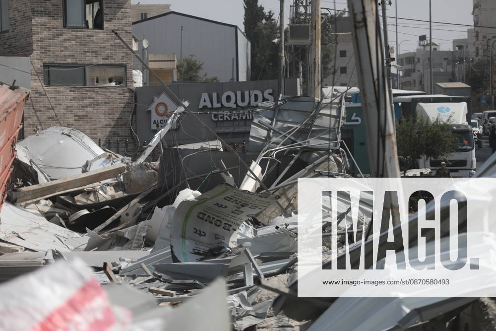 Palestinian Commercial Properties Damaged During Israeli Military Operation in Hebron A view shows damage to Palestinian commercial properties near a checkpoint where a shooting attack took place in the West Bank city of Hebron, on October 24, 2026. The damage occurred during an Israeli military operation launched in the area following the attack. Photo by Mamoun Wazwaz apaimages Hebron West Bank Palestinian Territory 241026_Hebron_MW_04(21)