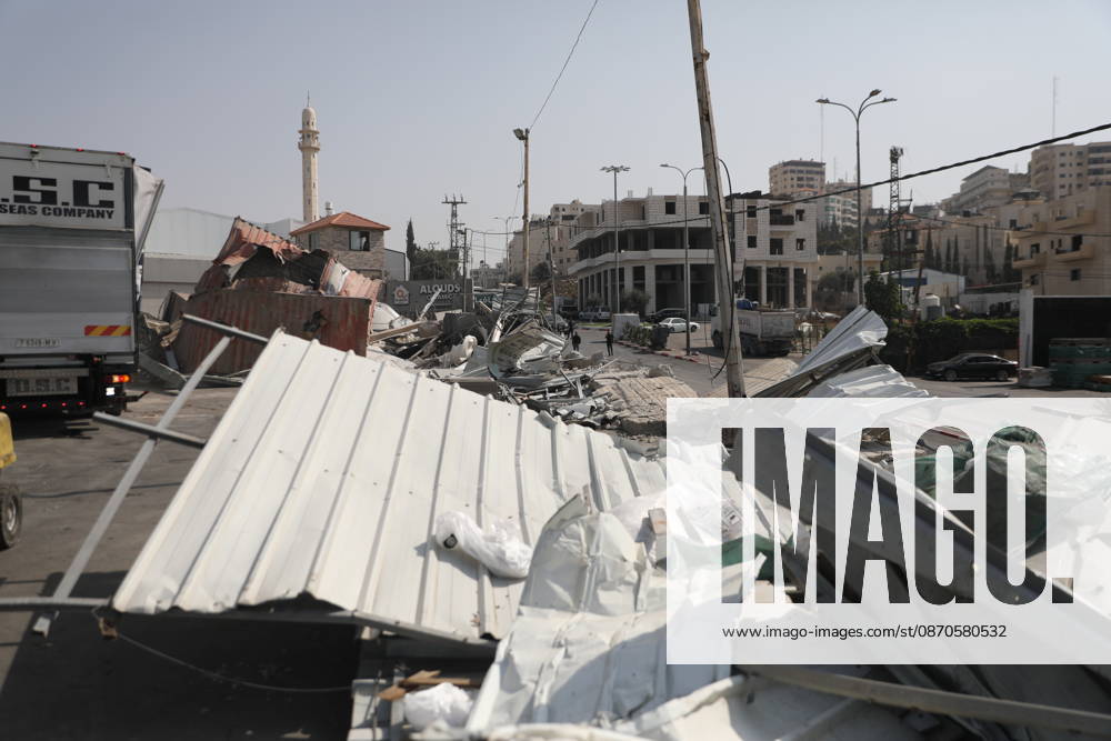 Palestinian Commercial Properties Damaged During Israeli Military Operation in Hebron A view shows damage to Palestinian commercial properties near a checkpoint where a shooting attack took place in the West Bank city of Hebron, on October 24, 2026. The damage occurred during an Israeli military operation launched in the area following the attack. Photo by Mamoun Wazwaz apaimages Hebron West Bank Palestinian Territory 241026_Hebron_MW_04(10)