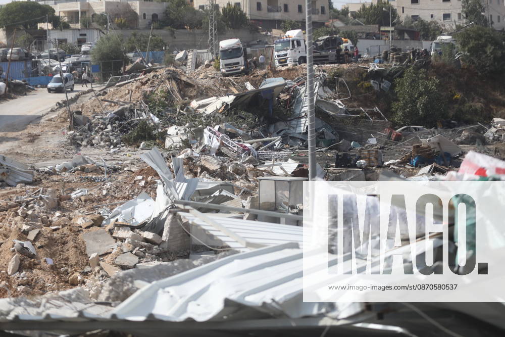 Palestinian Commercial Properties Damaged During Israeli Military Operation in Hebron A view shows damage to Palestinian commercial properties near a checkpoint where a shooting attack took place in the West Bank city of Hebron, on October 24, 2026. The damage occurred during an Israeli military operation launched in the area following the attack. Photo by Mamoun Wazwaz apaimages Hebron West Bank Palestinian Territory 241026_Hebron_MW_04(8)